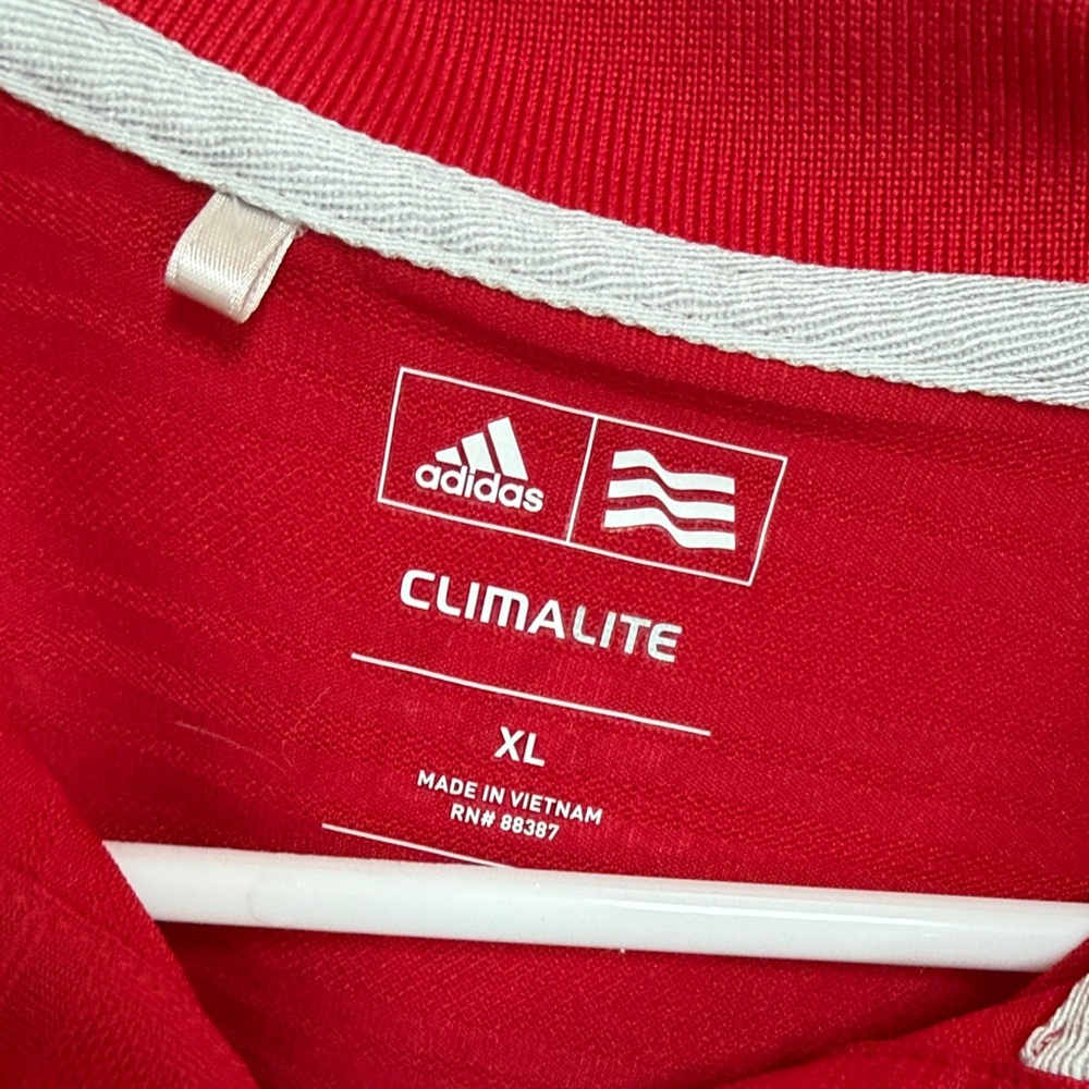 Adidas climalite Vibrant Red Polo Shirt - Picture 2 of 5